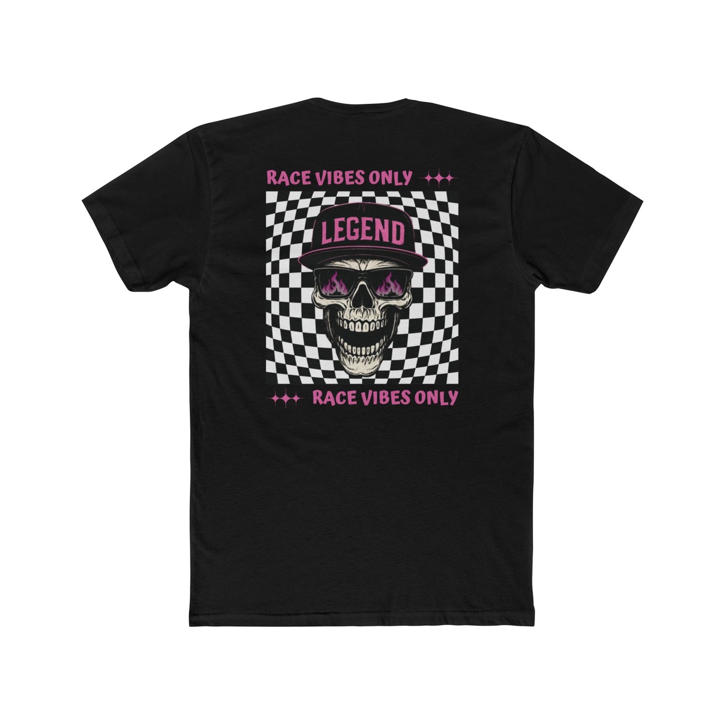 Pink Race Vibes Only Legend Motorsports Crew Tee (Unisex)