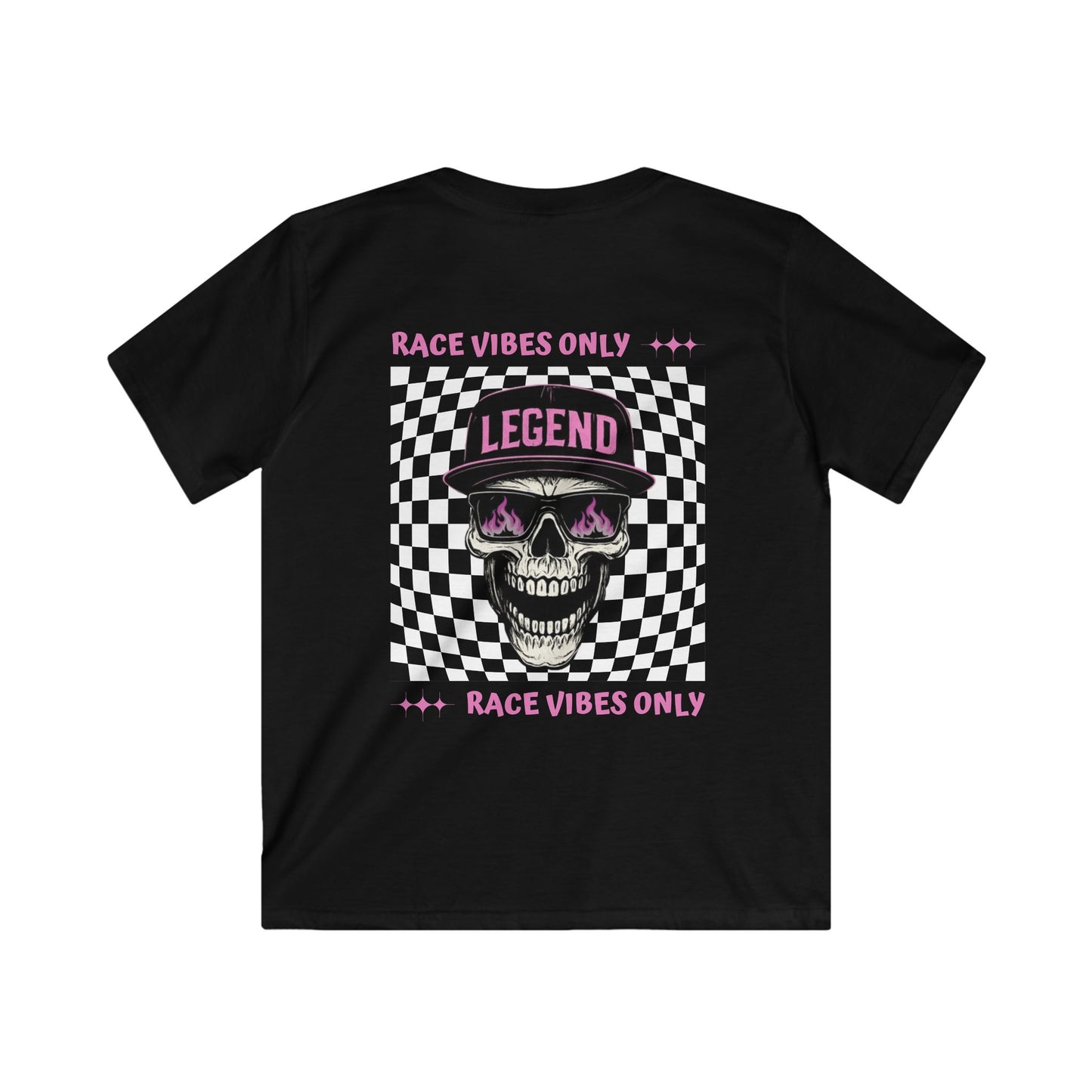 Pink Race Vibes Only Lil’ Legend Motorsports Softstyle Tee