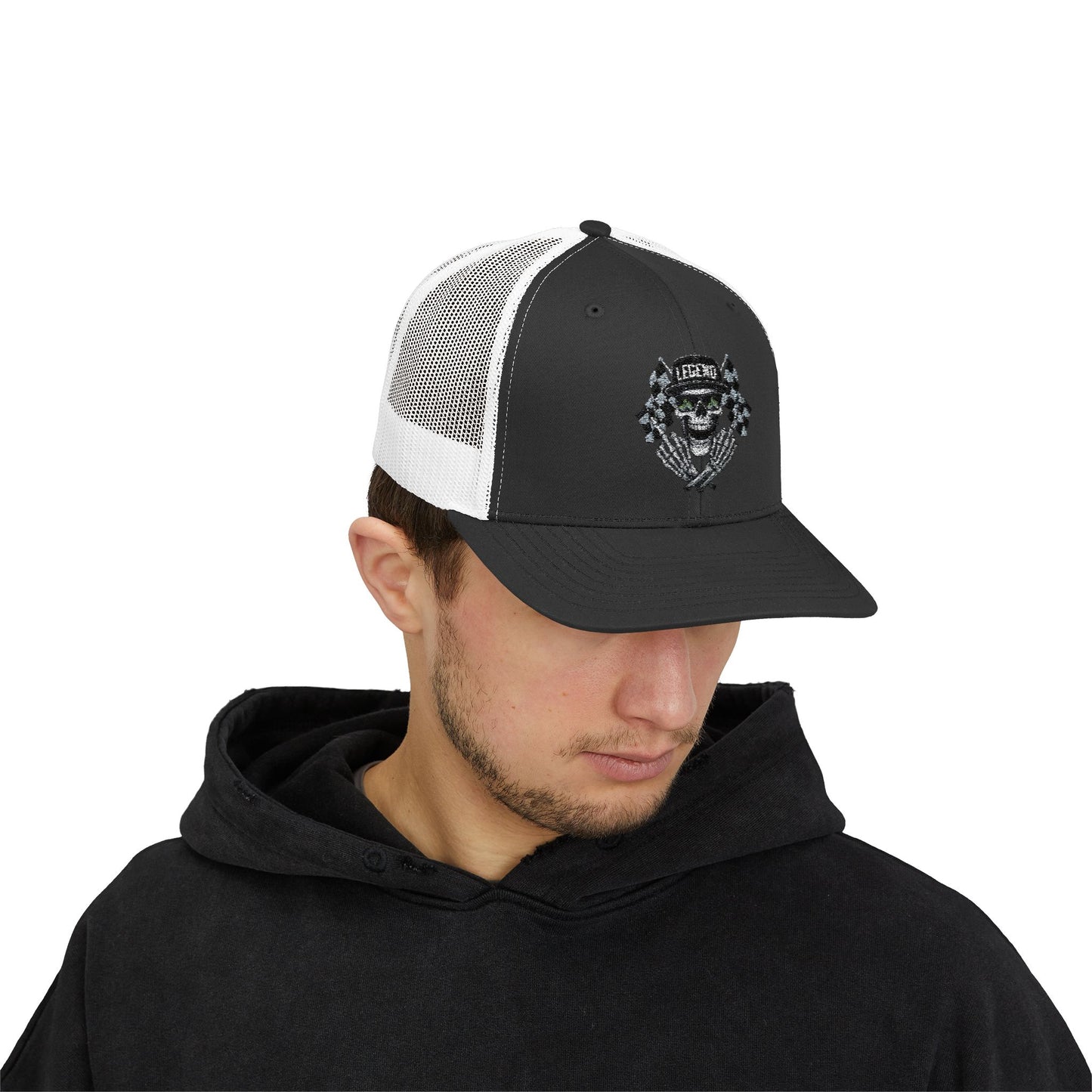 Skull Snapback Trucker Cap