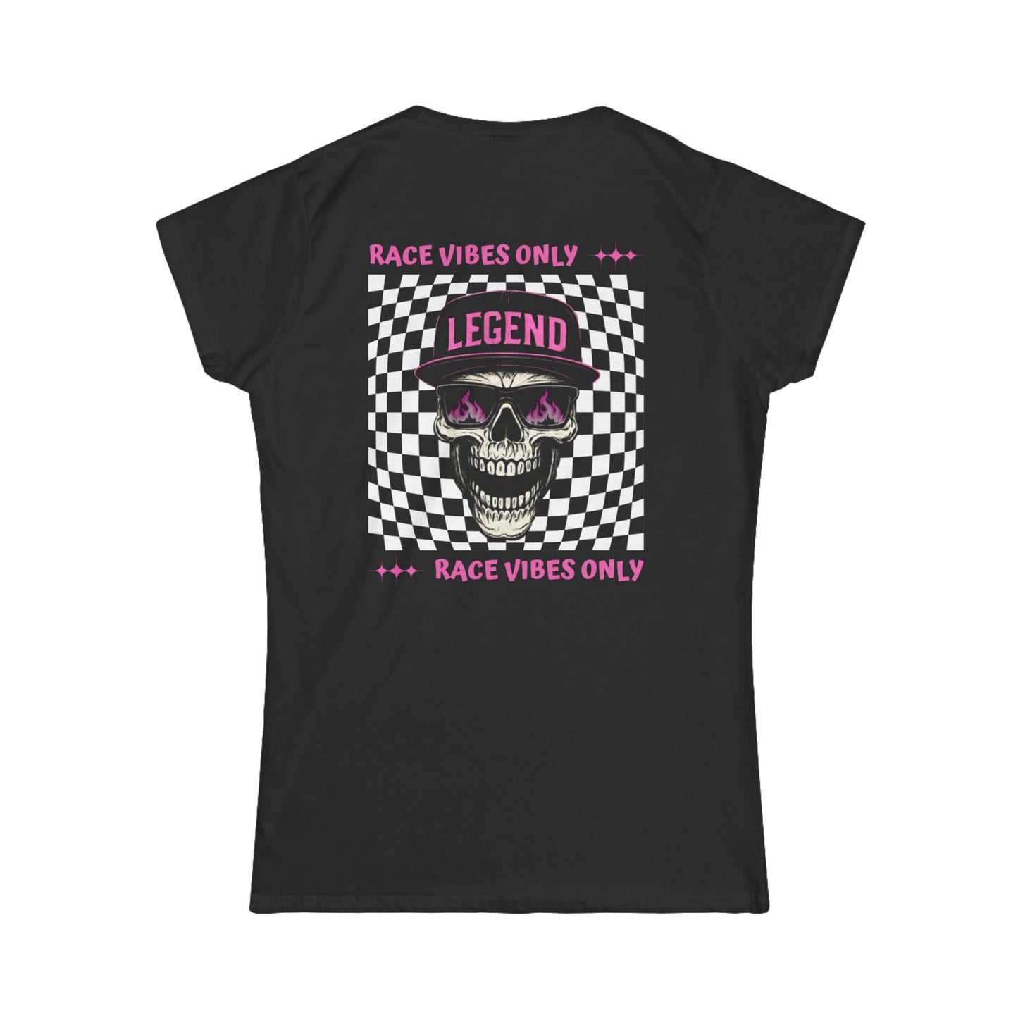 Pink Race Vibes Only Legend Motorsports Women's Softstyle Tee
