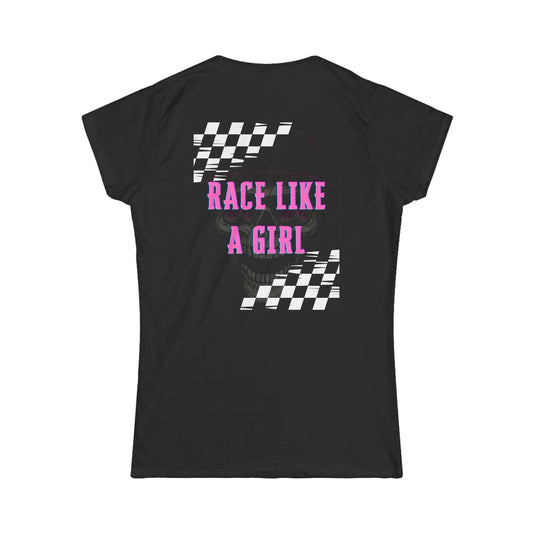 Race Like A Girl Legend Motorsports Women's Softstyle Tee