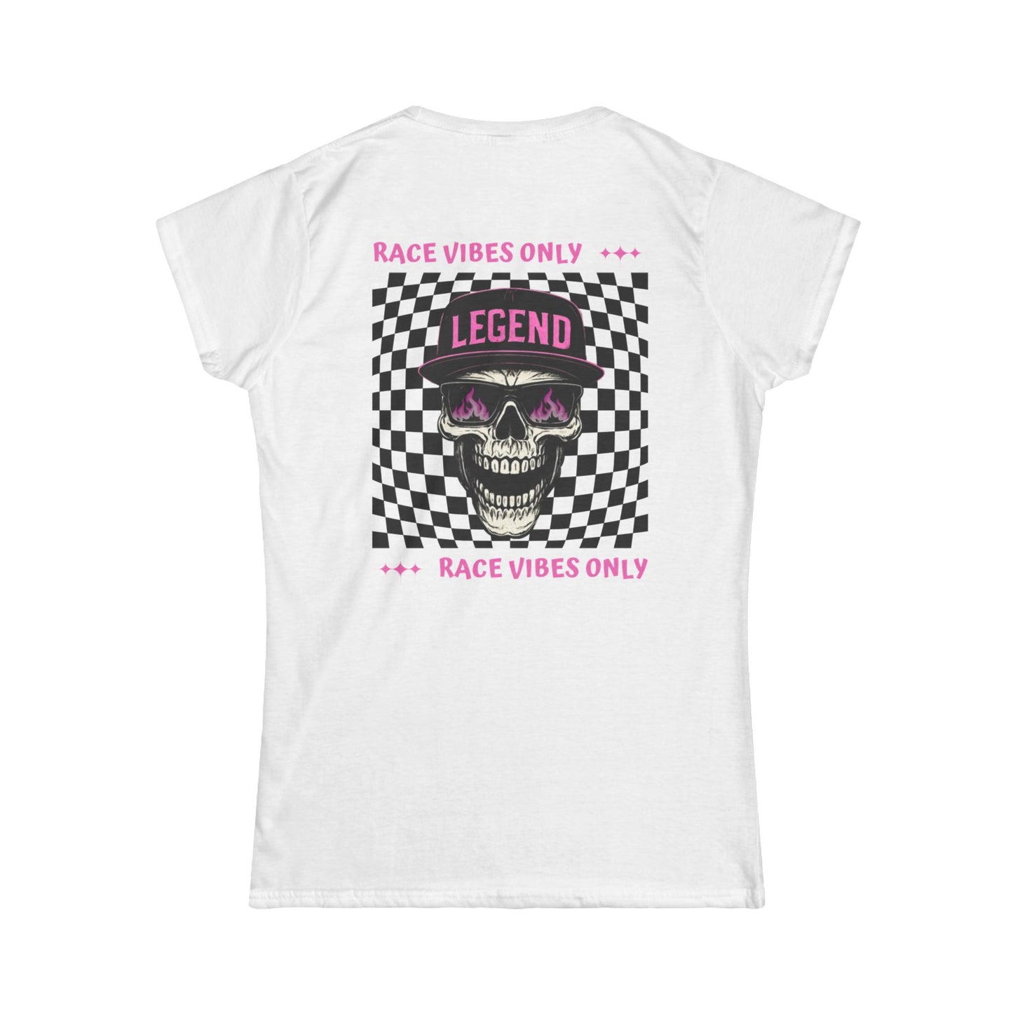 Pink Race Vibes Only Legend Motorsports Women's Softstyle Tee