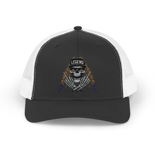 Skull Snapback Trucker Cap