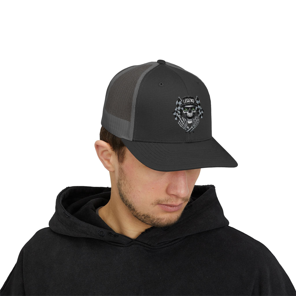 Skull Snapback Trucker Cap